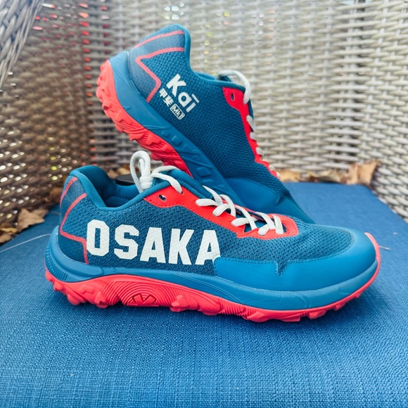 Osaka Kai MK1 Field Hockey Turf Shoes Blue Red Women's 7 - Picture 2 of 7